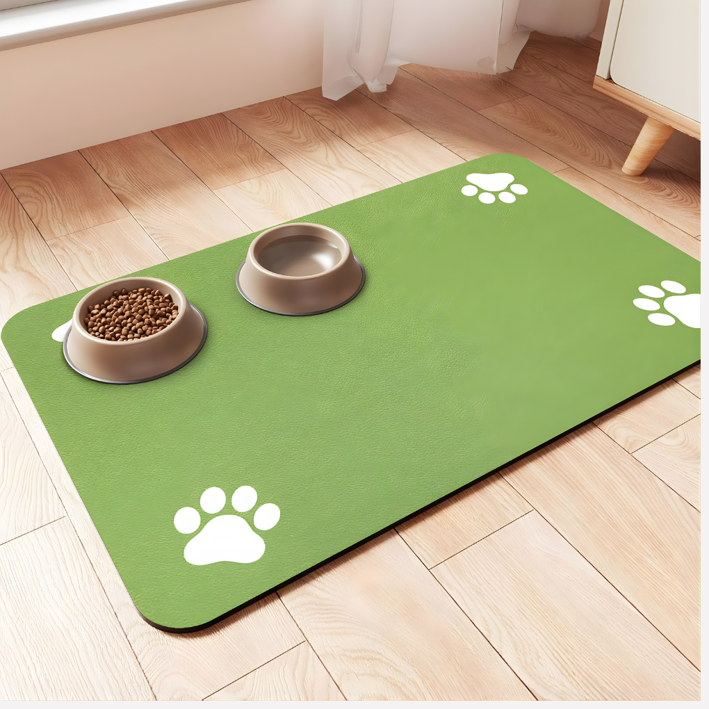 Stylish pet accessories: a modern absorbent feeding mat