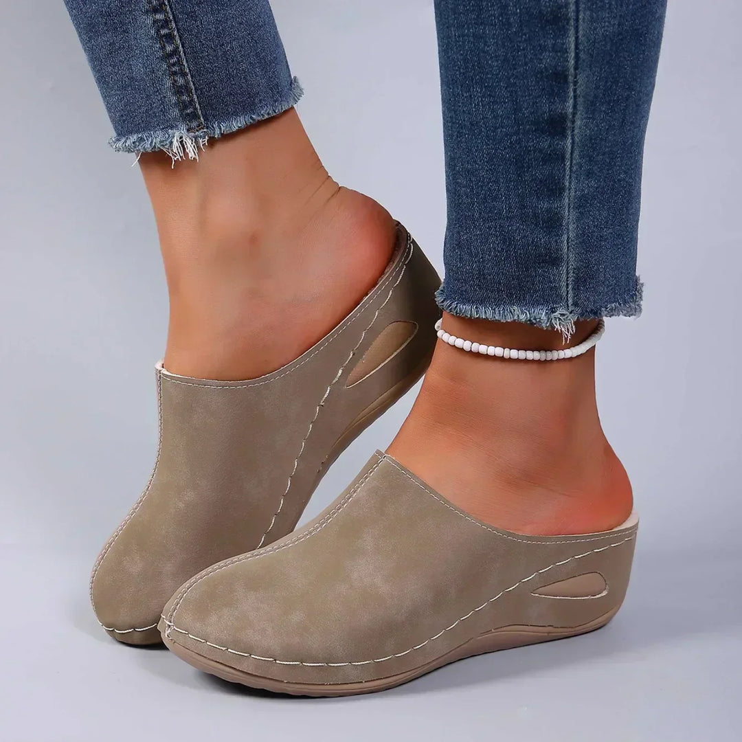 Women's comfortable orthopedic slip-on footwear, perfect as cozy house shoes with supportive cushioning.