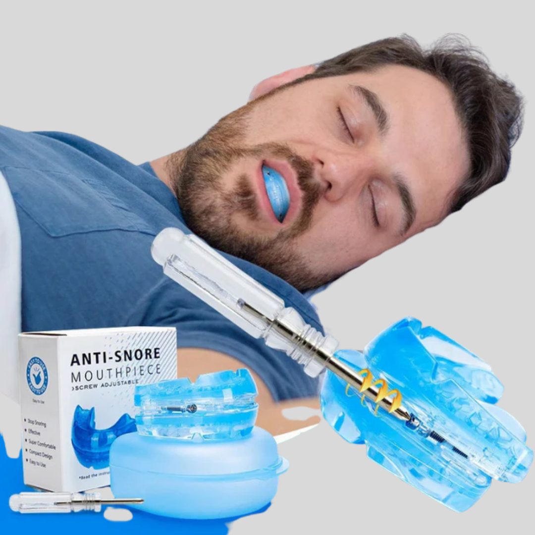 Adjustable anti-snoring mouthpiece for men & women. Comfortable sleep aid & snore guard. Travel friendly oral appliance.