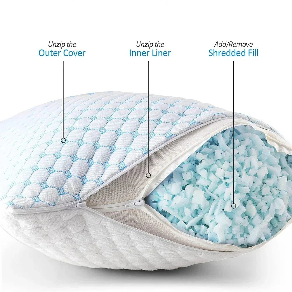 Luxury home goods bedding: adjustable cooling sleep pillow for deep, comfortable rest.