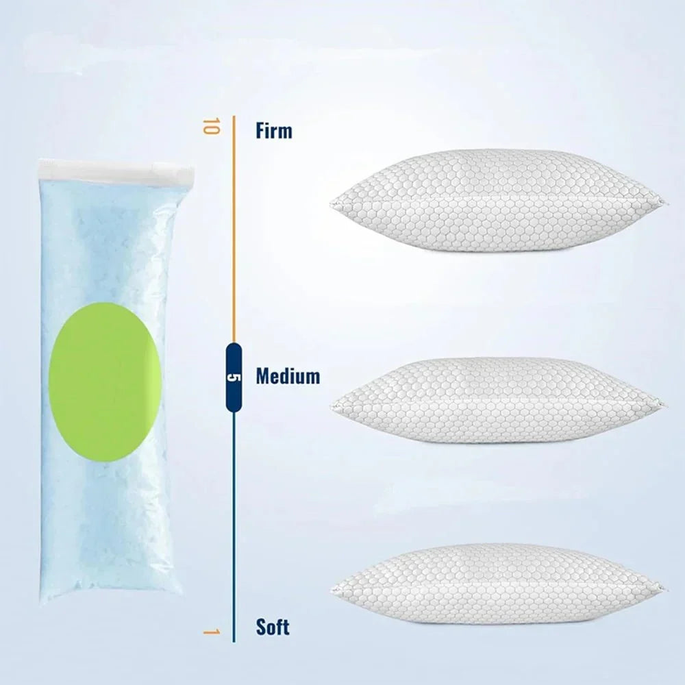 Personalized comfort adjustable cooling pillow, providing breathable neck support for all sleepers.