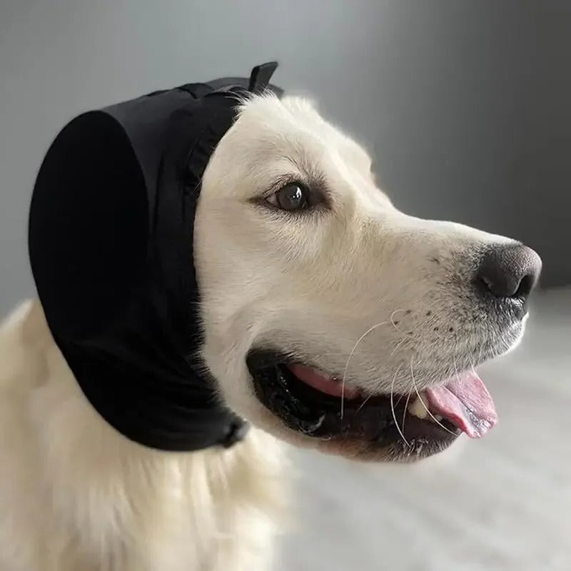 Adjustable dog earmuffs for noise reduction, offering pet ear protection and calming for anxiety.