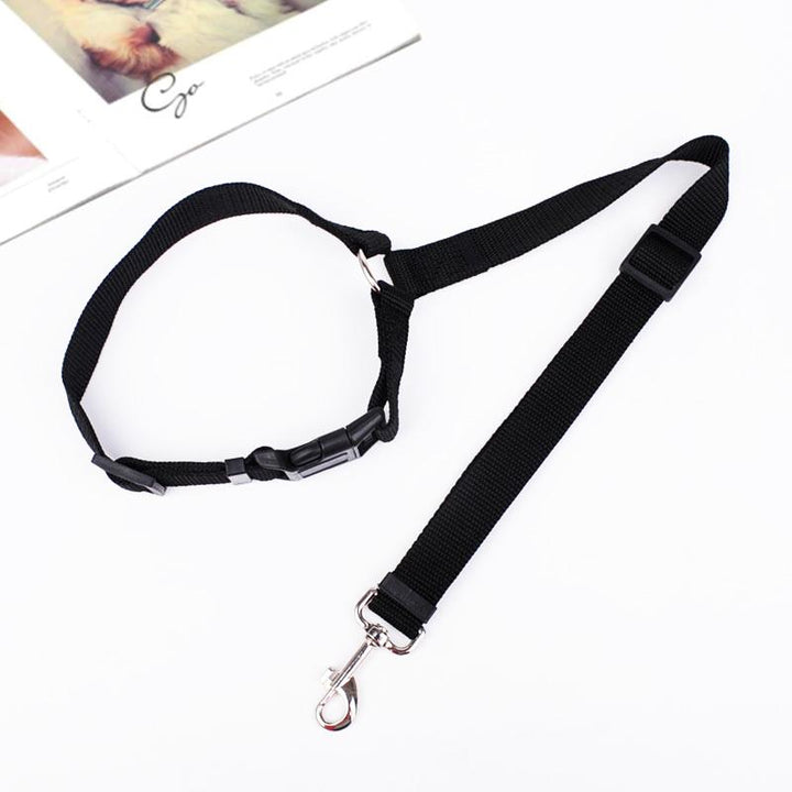 Secure & comfortable adjustable dog car leash, ensuring pet safety during vehicle rides.