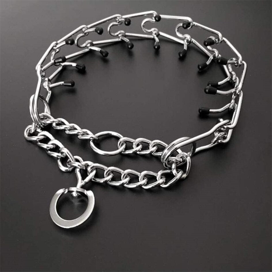 Adjustable dog training collar for effective leash control & obedience during walks.