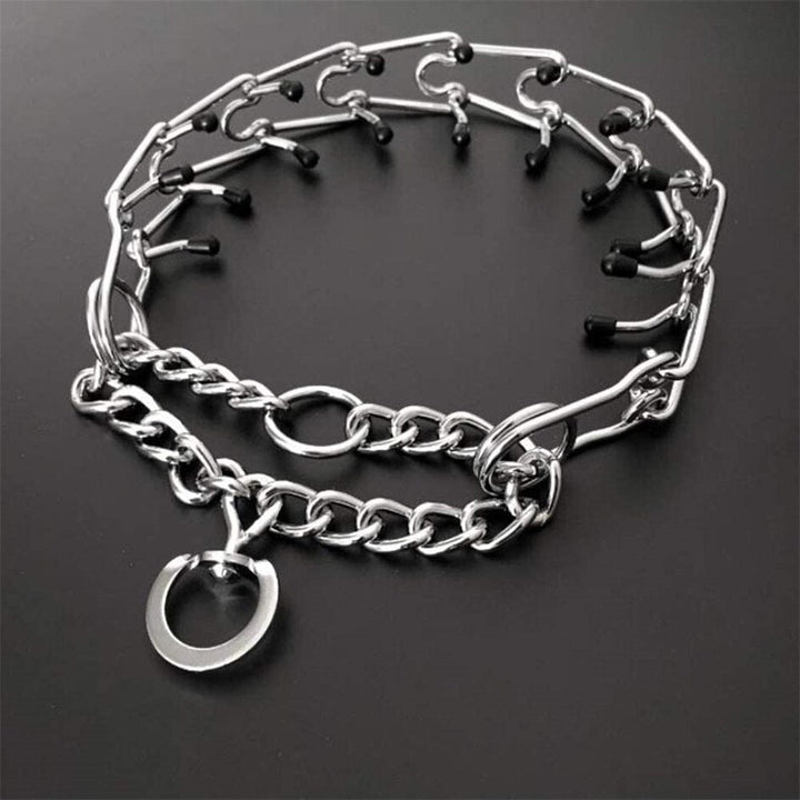 Adjustable dog training collar for effective leash control & obedience during walks.
