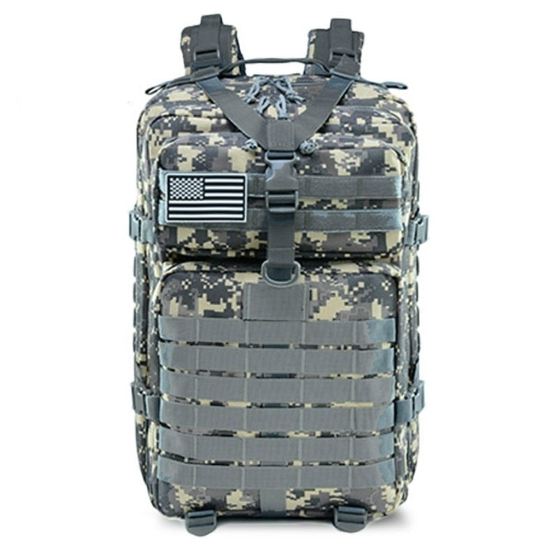 Large capacity 50L outdoor backpack, great for travel & hiking. Unisex & durable design.