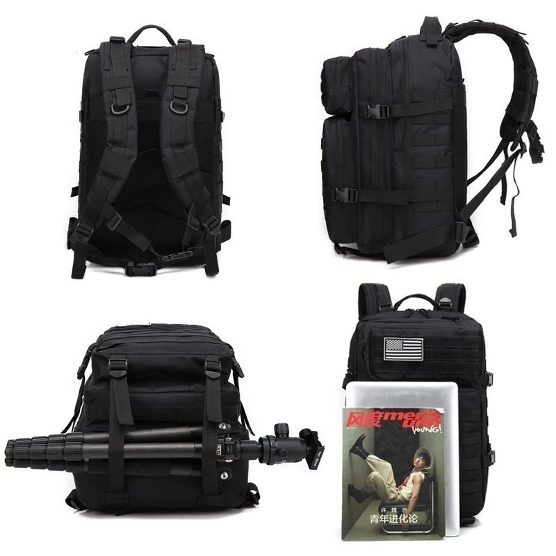 Practical 50L travel backpack with multiple compartments. Designed for unisex hiking trips.