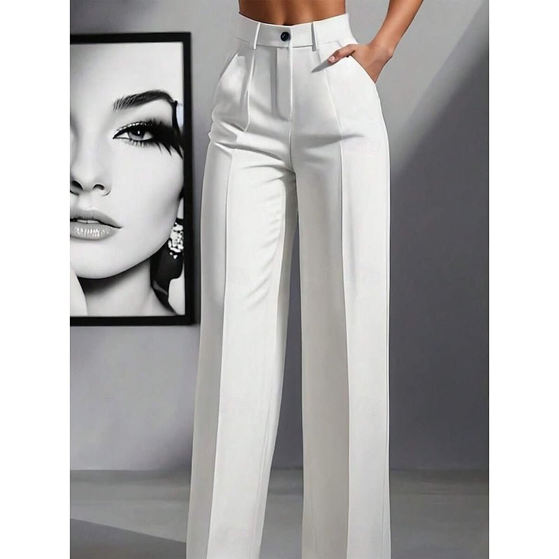 Elegant women's high-waist tailored trousers, perfect for office wear or versatile everyday fashion.