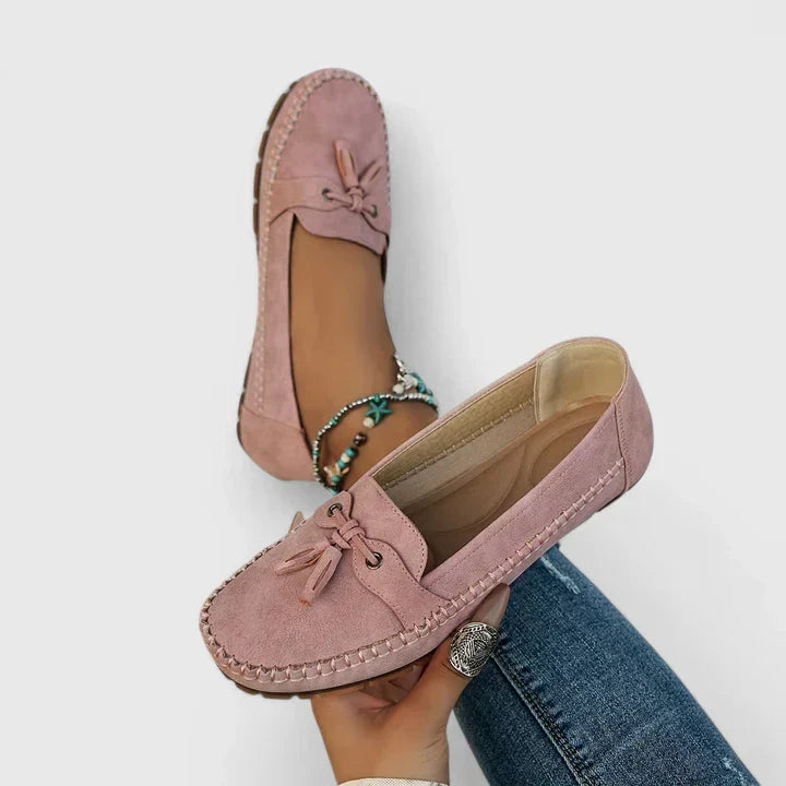 Women's Suede Bow Loafers