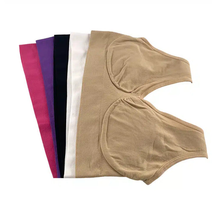 Women's 5-pack seamless wireless comfort bras, essential intimates for daily support.