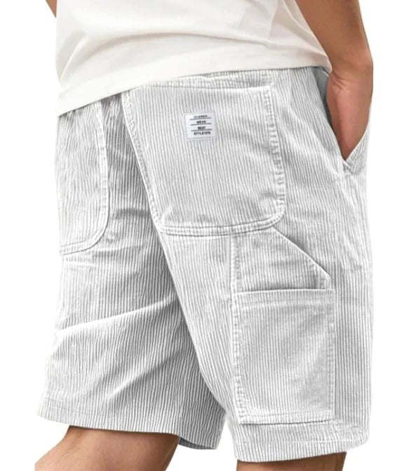 Durable men's cargo shorts with relaxed straight cut & ample pockets for practical wear.