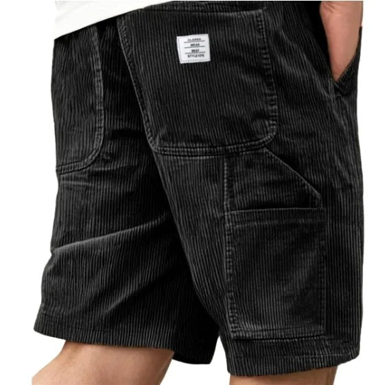 Relaxed fit, straight-cut men's cargo shorts offering comfort and versatility for daily wear.
