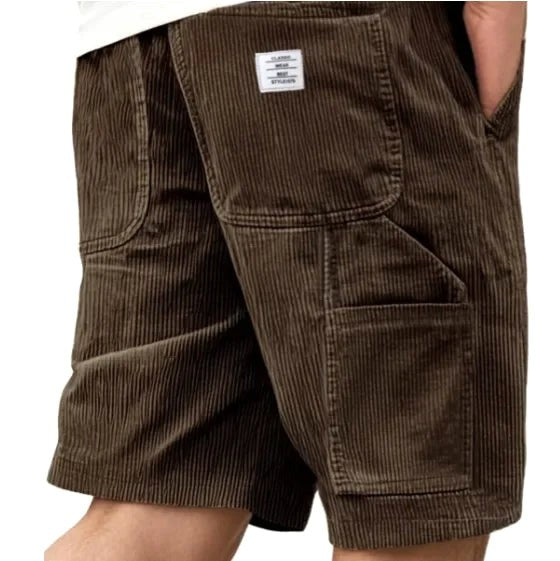 Versatile men's cargo shorts, relaxed straight cut, comfortable for warm weather & casual style.