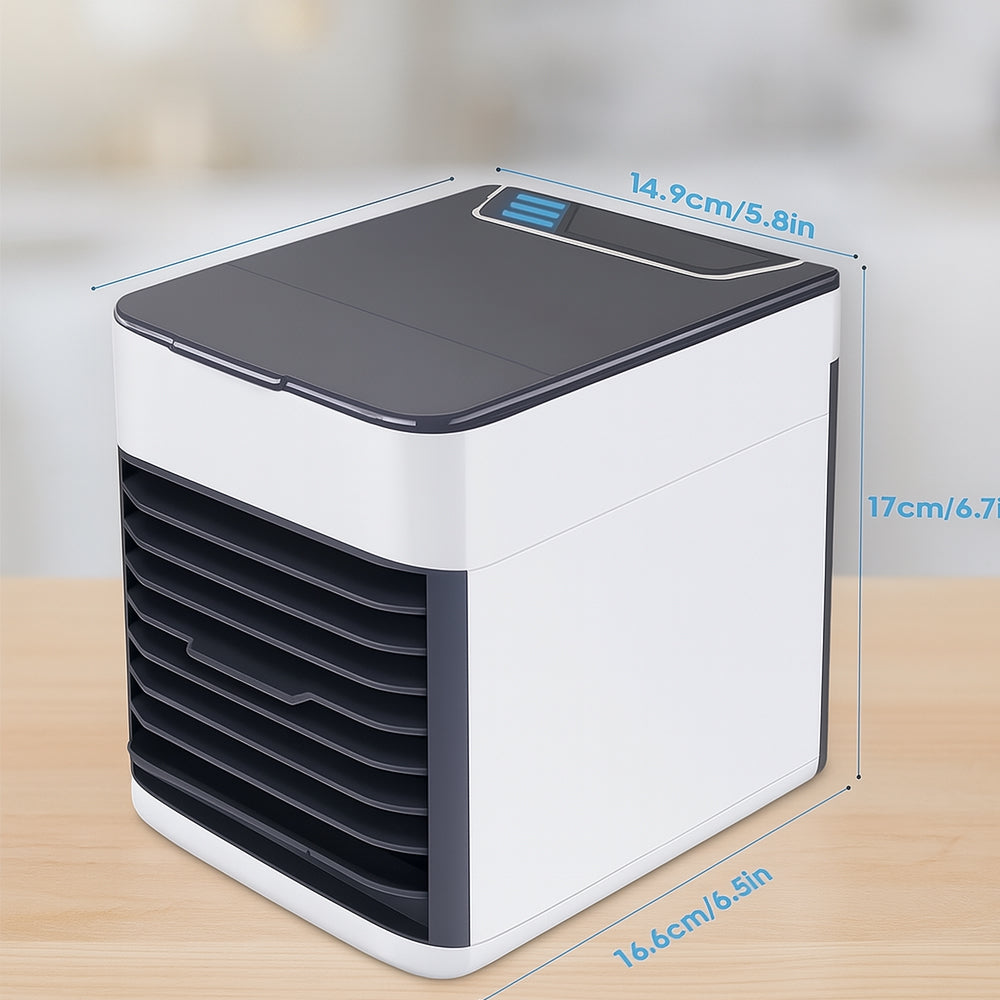 Efficient portable mini air cooler, humidifier & purifier. Enjoy cool, fresh air anywhere, a quiet summer essential.