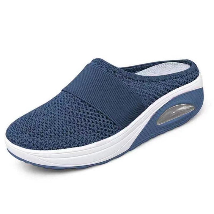 Comfortable women's walking shoes with air cushion for pain relief & arch support. Ideal for everyday wear.