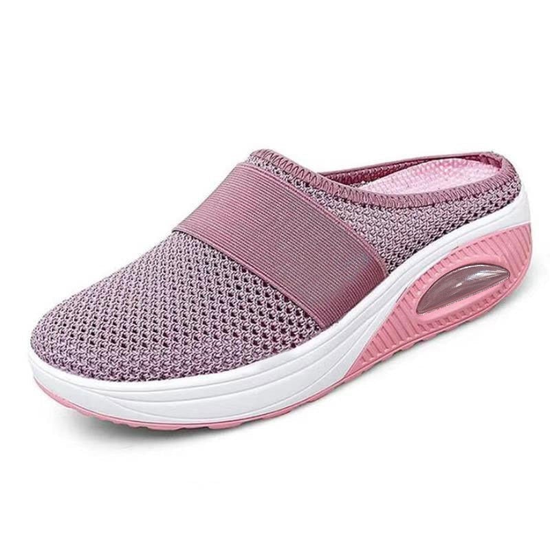 Lightweight women's walking shoes with breathable upper & air cushion comfort. Great for daily wear.