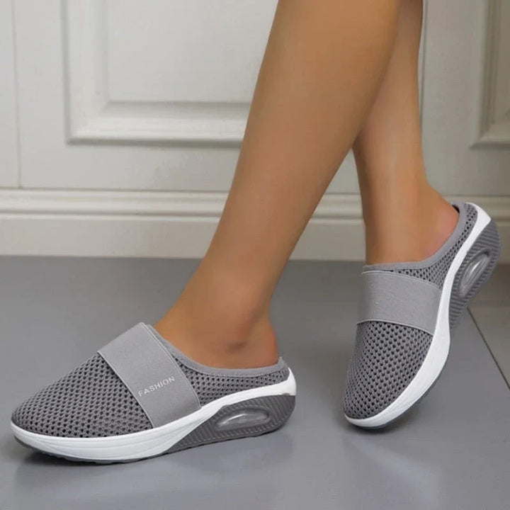 Women's walking shoes with air cushion comfort. Breathable, lightweight & supportive for active days.