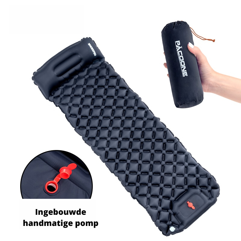 Versatile unisex ultralight sleeping pad for camping, hiking, and travel. Integrated pillow for maximum comfort.