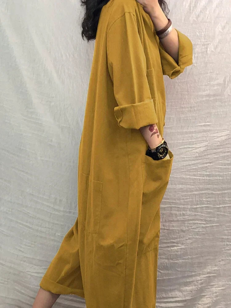 Relaxed fit women's wide-leg jumpsuit, comfortable and stylish for summer fashion, ideal for casual wear.