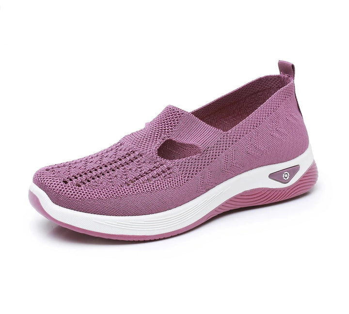Breathable women's slip-on shoes, offering airy comfort and excellent cushioned support.
