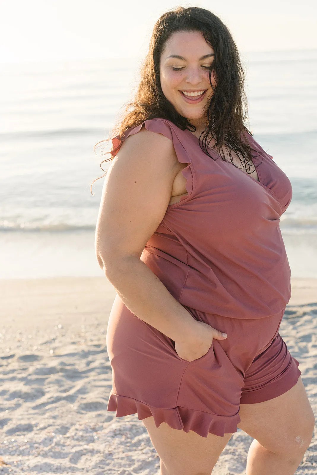 Premium women's supportive swimsuit with a built-in bra for all-day comfort and flattering fit.