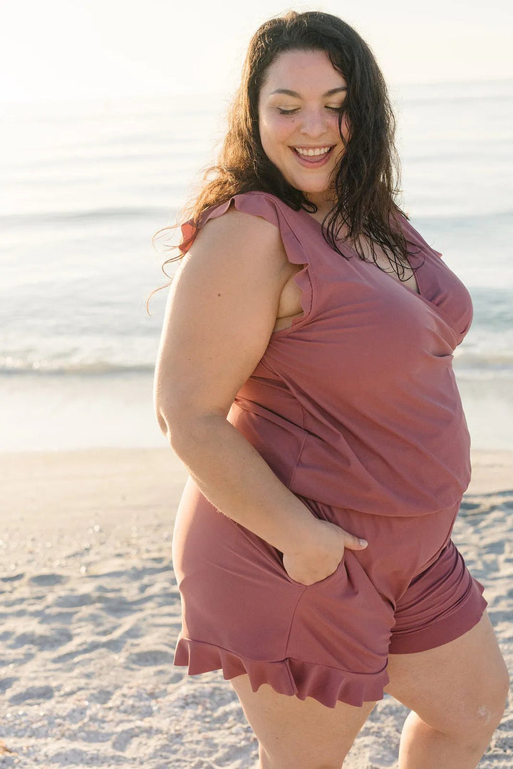 Premium women's supportive swimsuit with a built-in bra for all-day comfort and flattering fit.