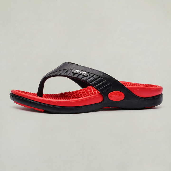 Alexander men's stylish thong sandals with a comfortable textured footbed for summer.