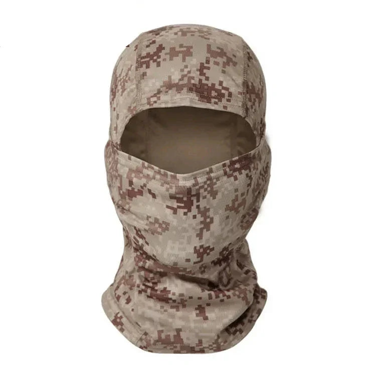 Unisex tactical balaclava face mask, full head coverage for outdoor stealth & protection.