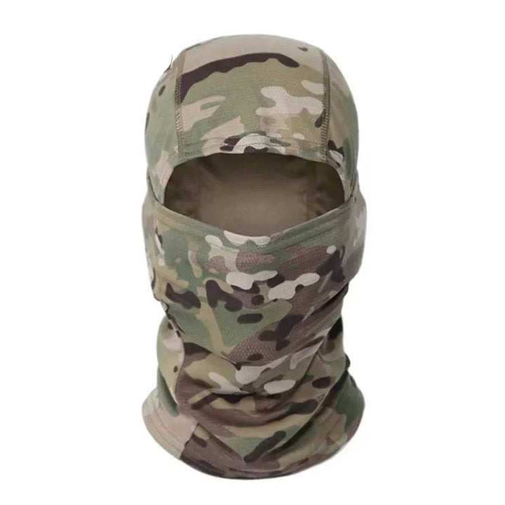 Durable nylon tactical balaclava face mask, unisex design for all seasons.