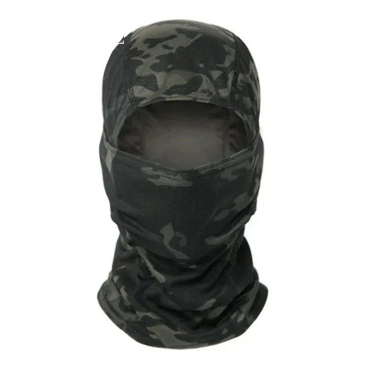 All-season tactical balaclava provides sun protection & cold weather warmth for headwear.