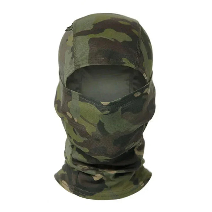 Versatile unisex tactical balaclava face mask for hunting, airsoft & outdoor gear.