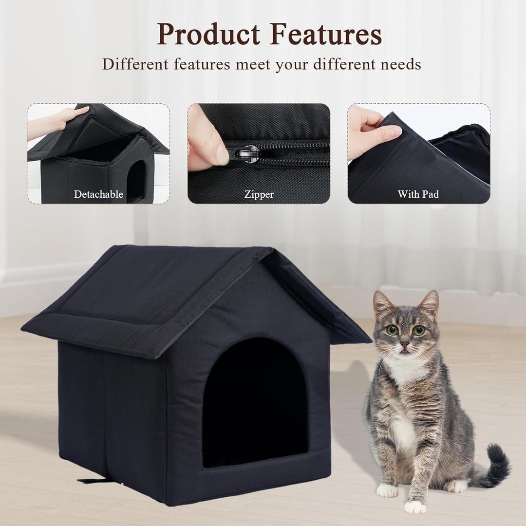 All-season outdoor pet shelter, weatherproof & insulated. Provides safe, comfortable dog & cat house for any weather.