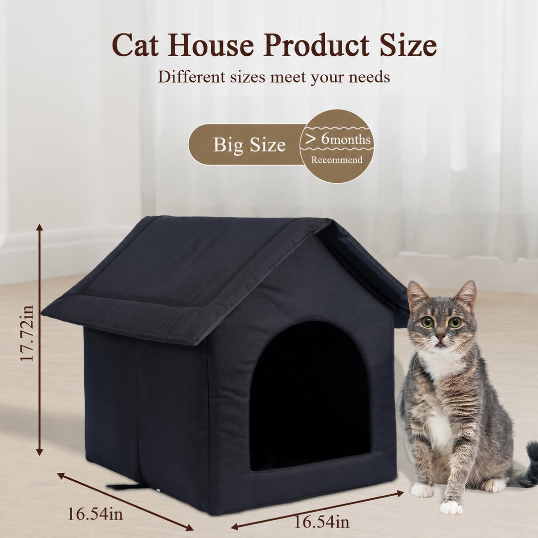 Insulated outdoor pet house for cats & dogs. Weatherproof design ensures a durable, comfortable animal shelter year-round.