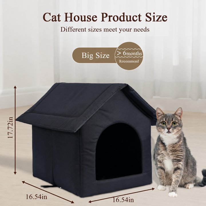 Insulated outdoor pet house for cats & dogs. Weatherproof design ensures a durable, comfortable animal shelter year-round.