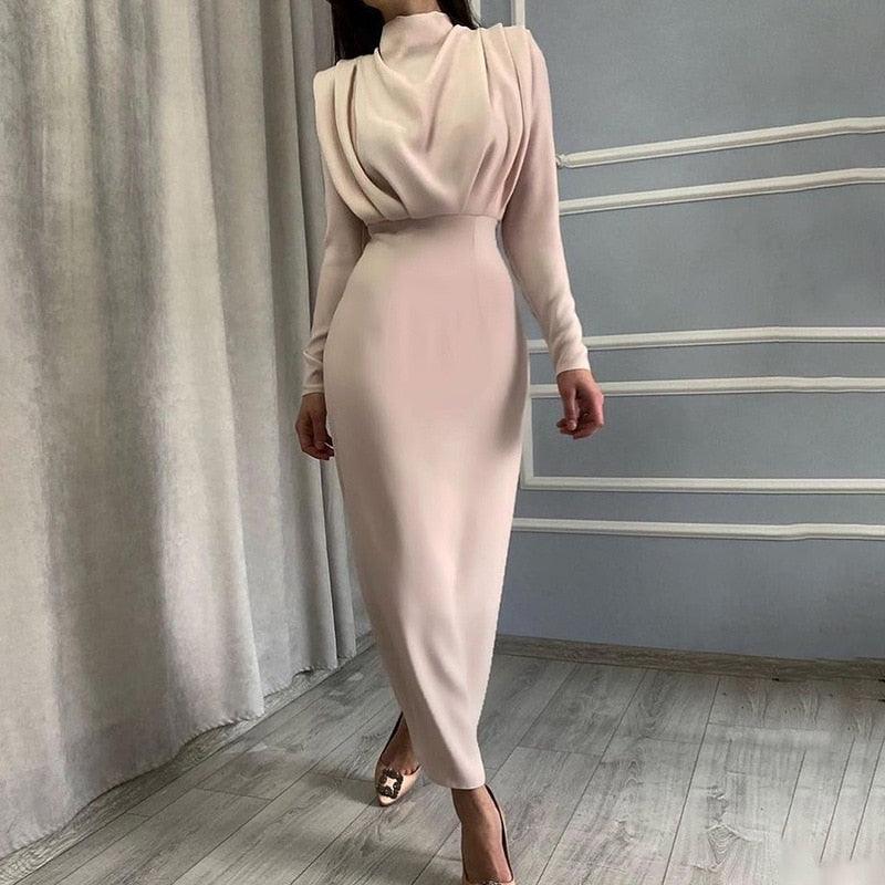Annemarine women's elegant flowy midi dress for timeless style & comfort. Perfect for summer parties.
