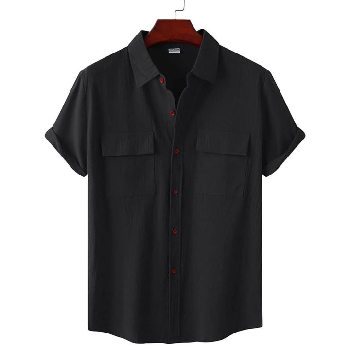Effortless short-sleeve women's top, the Chic Annie Blouse. A comfortable, versatile casual shirt for spring & summer.