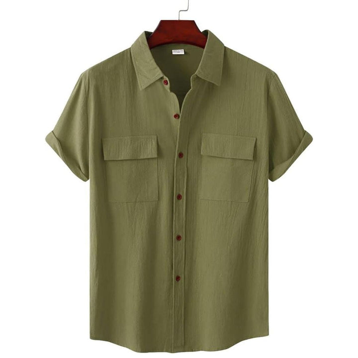 Lightweight women's short-sleeve blouse, an Effortless Chic casual top. Versatile for spring, summer & everyday fashion.