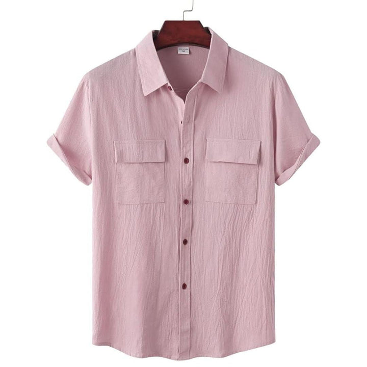 Stylish women's short-sleeve top, the Effortless Chic Blouse. A versatile casual shirt for warm weather fashion.