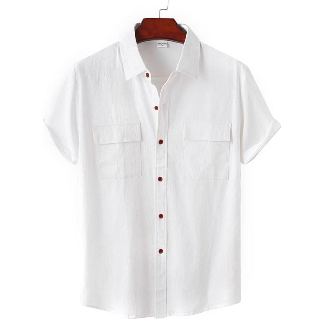 Women's short-sleeve blouse in a casual, elegant style. Perfect versatile top for spring and summer fashion.