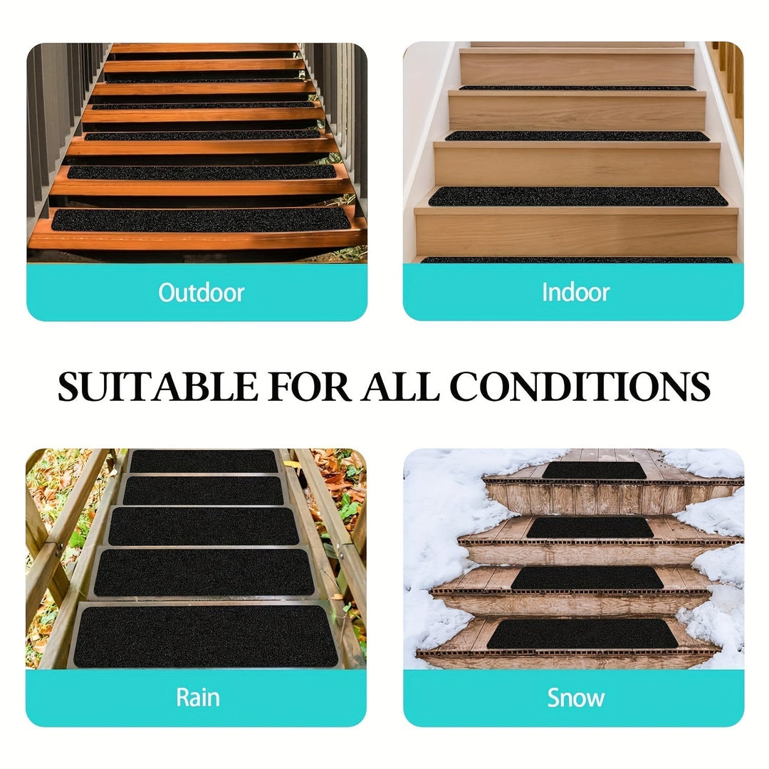 Premium anti-slip stair treads (10-pack) ensure maximum grip and safety on all types of stairs.