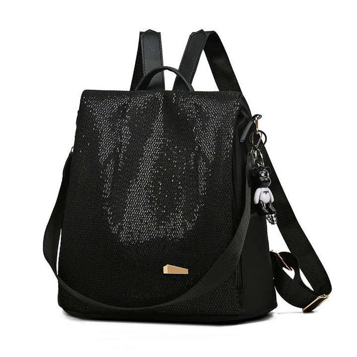 Stylish women's anti-theft waterproof travel backpack made from high-quality Oxford fabric.