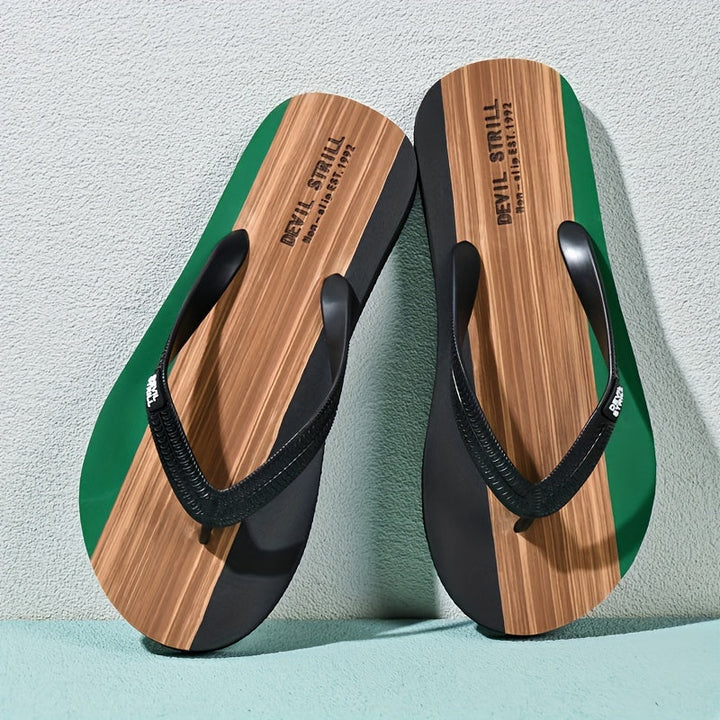 Durable men's comfort slippers, non-slip and odor-resistant for everyday casual footwear.