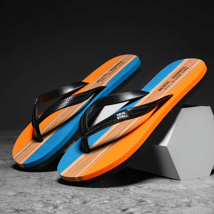 Non-slip men's comfort slippers, odor-resistant, ideal for fresh & secure casual footwear.