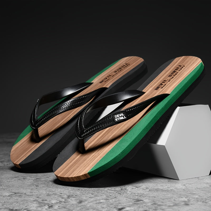 Lightweight men's summer slippers, breathable comfort for warm days, easy slip-on style.