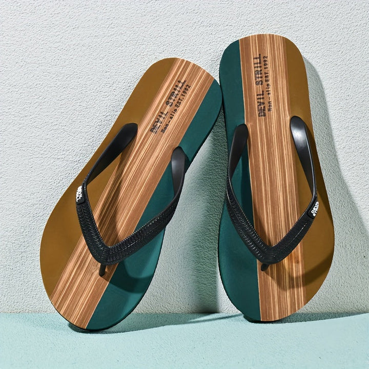 Trendy men's casual slip-on slippers, stylish comfort footwear for indoor & outdoor use.
