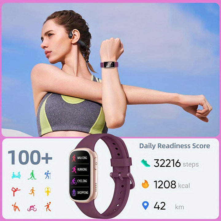 Monitor steps, heart rate & sleep with this unisex waterproof fitness smartwatch & long battery.