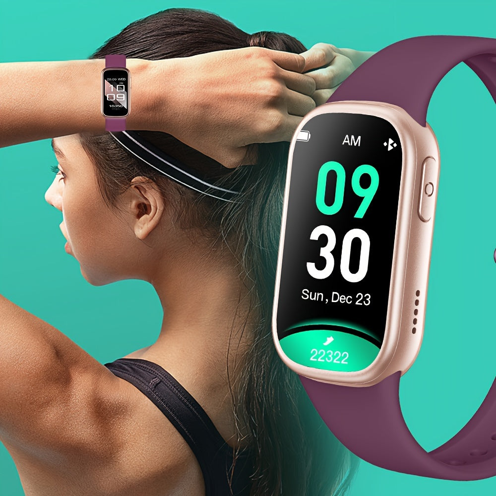 Waterproof fitness smartwatch for unisex use, features long battery life & activity monitoring.
