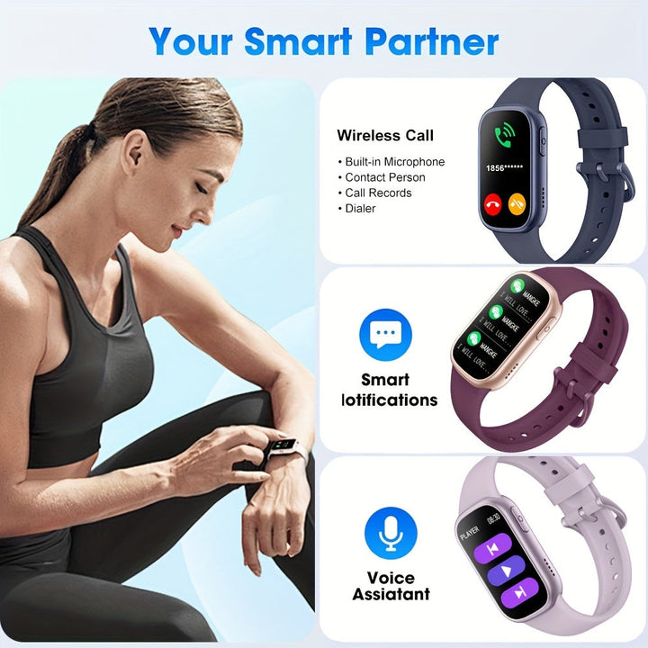 Smart unisex fitness tracker watch, compatible with Android/iOS, long battery & waterproof design.