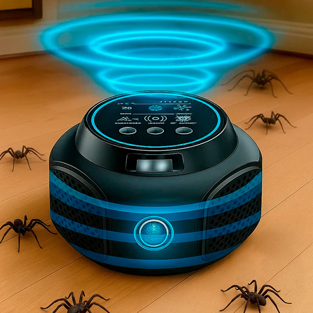 Ultrasonic spider & pest repeller for home. Chemical-free indoor insect and bug deterrent.