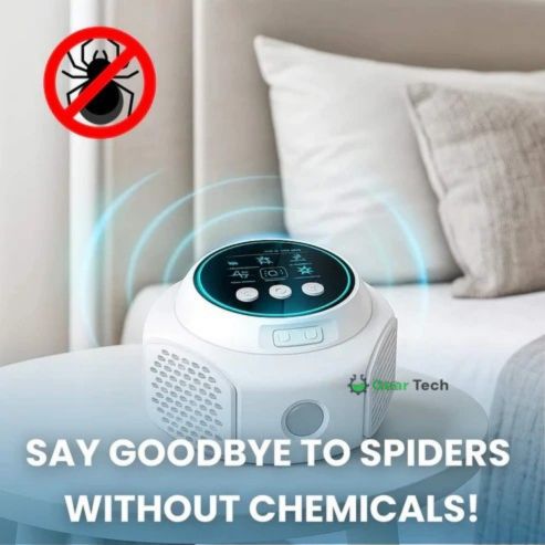 New ultrasonic pest repeller. Chemical-free electronic device for indoor spider & insect control.